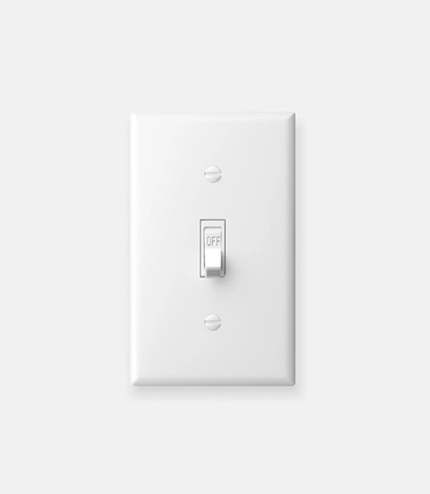 A white light switch 